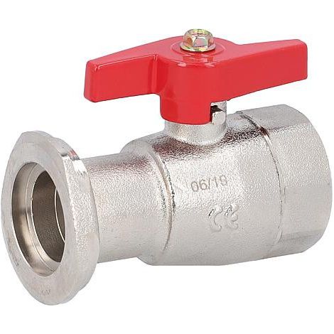 Vanne a boisseau sphérique pass.intégra DN 25 1" avec poignée papillon PN 16b - sans clapet thermosiphon