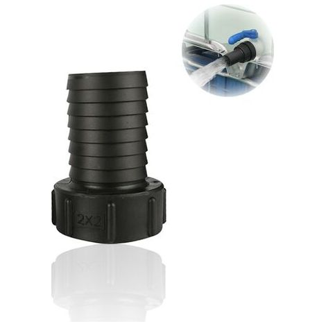 Adaptateur de Tuyau de Réservoir IBC 60 mm Filetage grossier Import à 50 mm Pour Tuyau d'arrosage - Adaptateur de valve Raccord de Tuyau Outils (1/5)