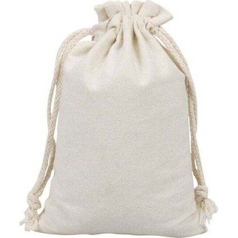 Borsa in tela bianca, 20 pezzi, borsa in cotone, con coulisse, sacchetto portaoggetti in cotone e lino, borsa in lino (1/5)