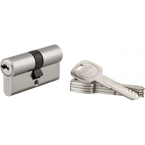Cilindro europeo TRAFIC 6 30 x 30 mm, nichelato, funzione emergenza, 5 chiavi – THIRARD (1/5)