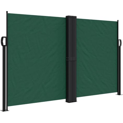 Maison Exclusive - Seitenmarkise Ausziehbar Dunkelgrün 140x1200 c