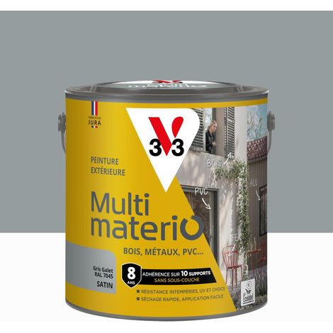 Vernice multimateriale per esterni Multimaterio V33, grigio ciottoli satinato, 2 litri V33 (1/5)