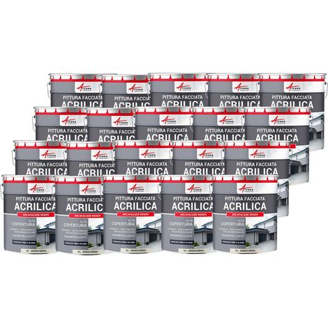 Pittura acrilica per esterni: per facciate esterne e stucco - ARCAFAÇADE RENOV - 20 x 10 L Bianco Crema - RAL 9001 - ARCANE INDUSTRIES (1/5)