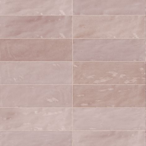 Carrelage effet Zellige Rose 20x6,5x0,85 cm Brillant Orisel - Mur intérieur (vendu par carton de 0,5 m²) - RO'MA CARRELAGE