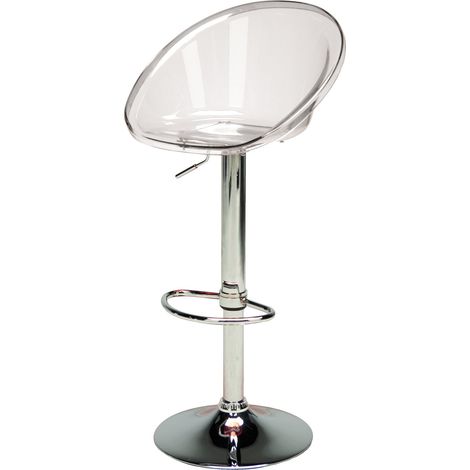 GRAND SOLEIL Grandsoleil Sgabello Regolabile a Sfera Gas, policarbonato, Trasparente, 49.5 x 43.5 x 106 cm, crystal clear