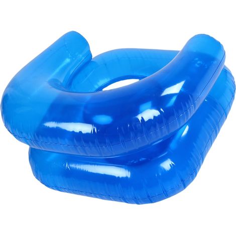 Aufblasbarer Lounge-Sessel aus transparentem PVC, weich und bequem, für Schlafzimmer, Wohnzimmer, Flur oder Balkon, blau (1/5)