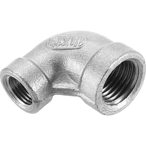 1 Pcs 1/4" PT Femelle x 1/8" PT Femelle 90 Degré Coude En Acier Inoxydable Raccord Pour Tuyau D'eau Tuyau D'air Tube Pvc Moulé (1/5)