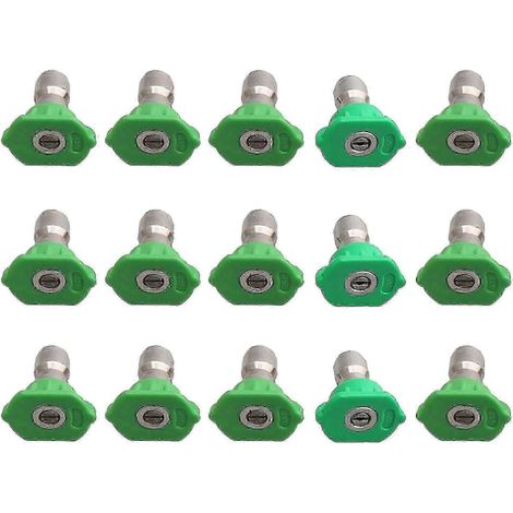 Stainless Steel 25 Degree Green Tip Spray Nozzle 1.0-2.0mm 15pcs Industrial Nozzle Head hwy (1/3)