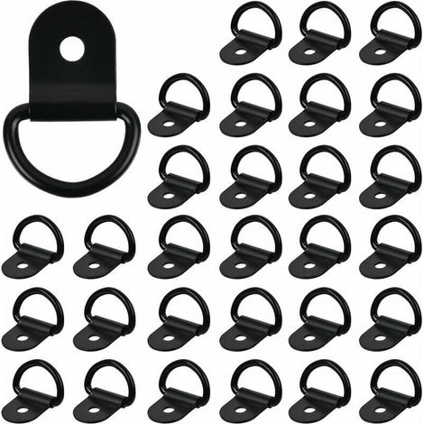 30-teiliges Set Zurrösen, robuste D-Ringe, LKW-Haken, Zurrösen zur Sicherung von Anhängern, LKWs, Booten und PKWs, 100 kg (1/4)