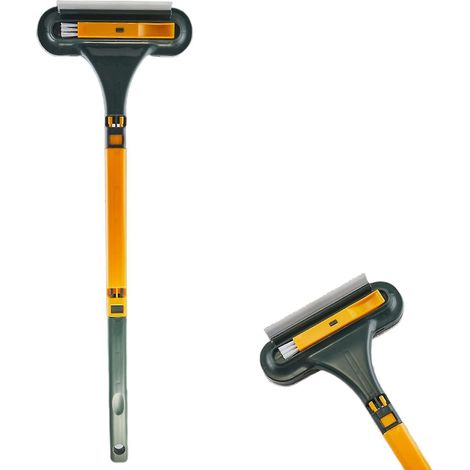 Brosse de nettoyage de moustiquaire avec manche, brosse multifonctionnelle 2 en 1, outil de nettoyage pour moustiquaire et rainures de fenêtre (1/5)