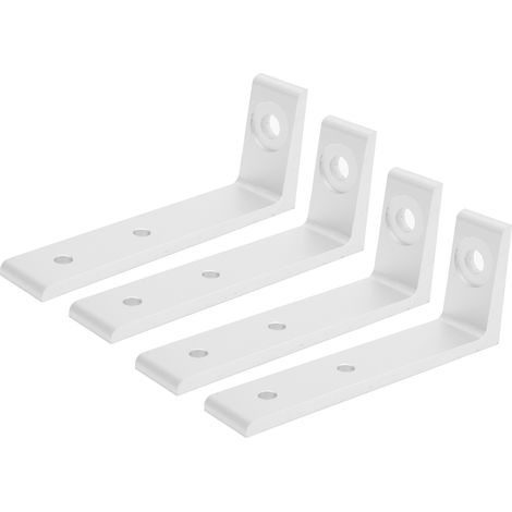 4 équerres de fixation d'angle en aluminium en forme de L, support à angle droit, argentées, à rainure simple (3030)