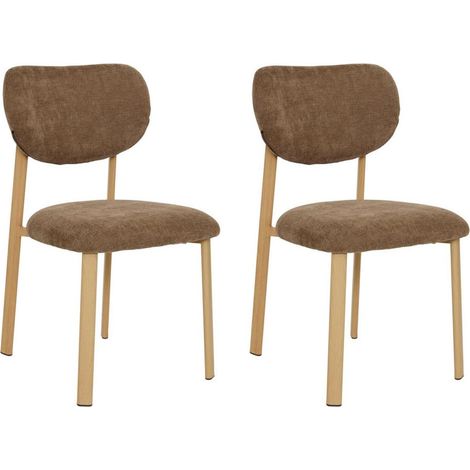 Lot de 2 Chaises Design "Decia" 83cm Marron (1/5)