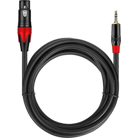 3,5-mm-Klinke auf XLR (3-polig) Mikrofon-Audiokabel (weiblich/männlich) für Mischpult, Verstärker, Mikrofon, Gitarre, Lautsprecher, 2 m (6,5 ft) (1/5)