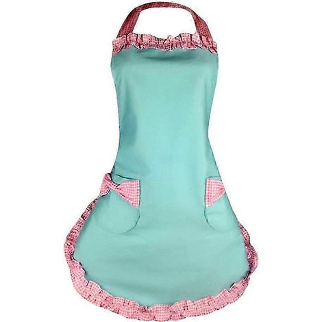 Schürze für Zuhause, Küche, Kochen, Damen, Baumwollschürze mit Schleife-Pink edge (1/5)