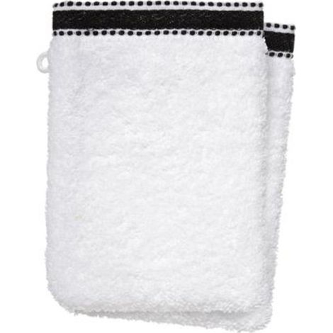 Lot de 2 Gants de Toilette "Joia" 15x21cm Blanc (1/2)