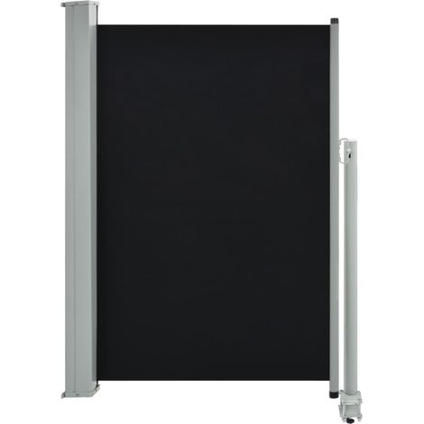 Auvent paravent store brise-vue latéral rétractable de patio jardin terrasse balcon protection visuelle écran 120 x 300 cm noir (1/5)