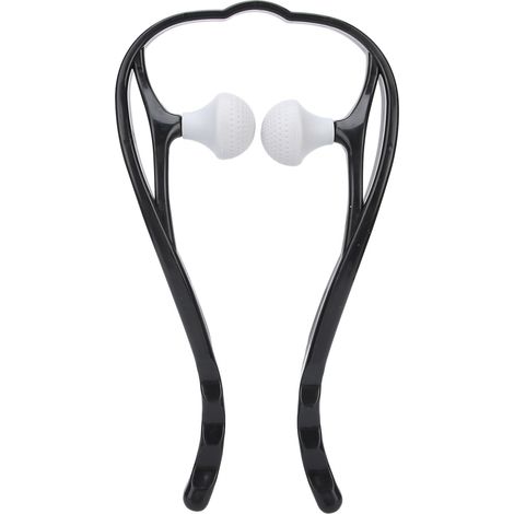 Rouleau massage manuel cou et épaules, outil de massage à point de déclenchement, auto-massage noir, soulage les tensions musculaires, compact pour usage domestique. (1/5)