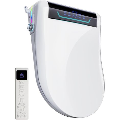 Toilette Japonaise Intelligent avec Bidet, Cuvette Japonaise Abattant WC Chauffant avec Couvercle Automatique, Bidet Électronique avec Eau Chaude et Séchoir, Abattant de Toilettes avec Télécommande (1/5)