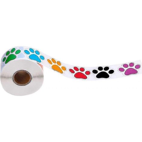 rouleau d'étiquettes autocollantes en forme de pattes de chien - Autocollants cadeaux (1/4)