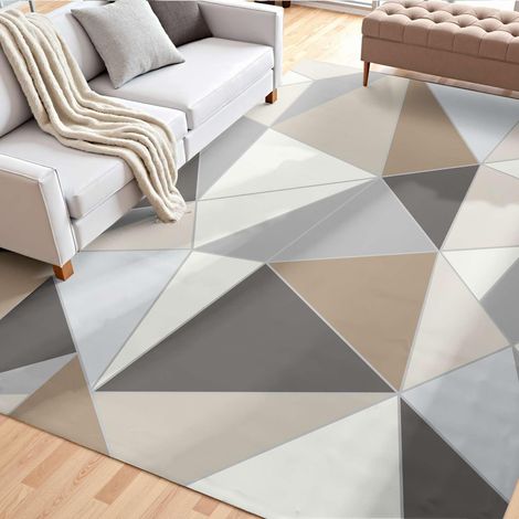 Tapis Salon, 1,5 x 2,1 m, Grand Tapis Chambre Lavable Antidérapant, Poils Courts et Denses, Résistant aux Griffures Animaux, Doux, Style Moderne, pour Chambre, Bureau, Entrée, Gris Anthracite (1/5)