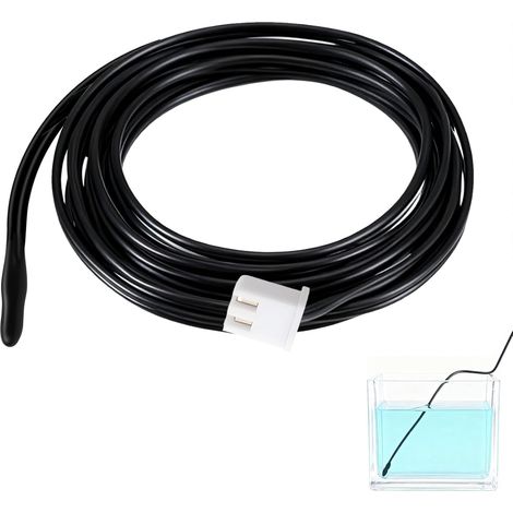 10K NTC Sonde Temperature Poele a Granule, 1m Capteur Thermorésistant, Sonde Étanche pour la surveillance de la température de l’air en climatisation et en serres (1/5)