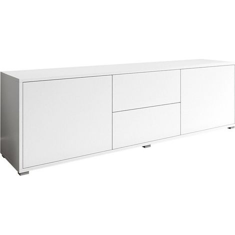 Mueble TV Comfivo Tutela, Blanco, Número de puertas: 0, Número de cajones: 0, 141x50x41cm