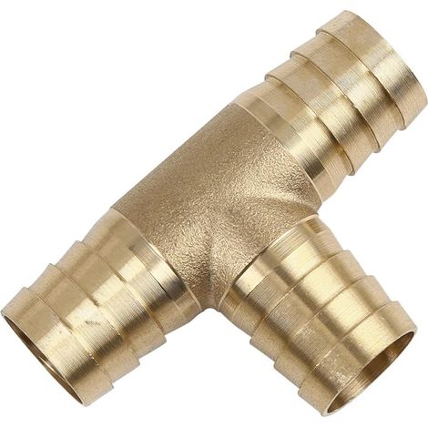 Raccord de Tuyau Cannelé 19mm Tuyau Barb Joiner Tee 3 Voies (1/4)