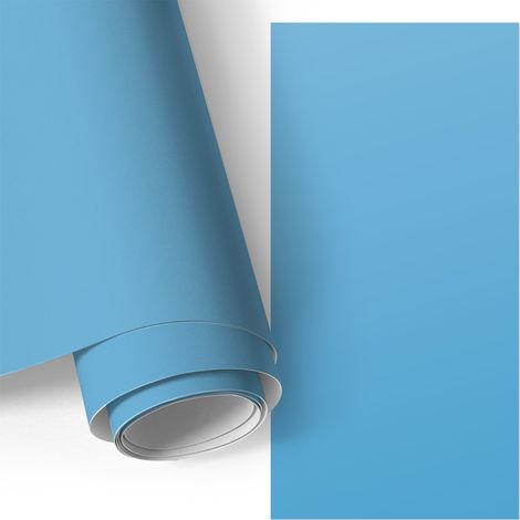 Klebefolie für Möbel - Möbelfolie - Selbstklebende - für Fensterbrett - Küchenschränke - Küchenfronten - Wasserblau 50x100 cm