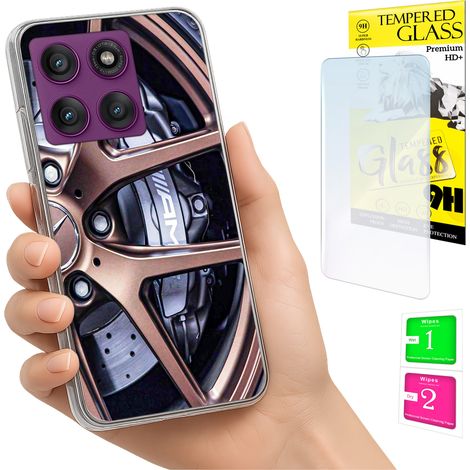 Custodia per Motorola Edge 60 Pro, cover posteriore con foto e vetro 9H. (1/5)