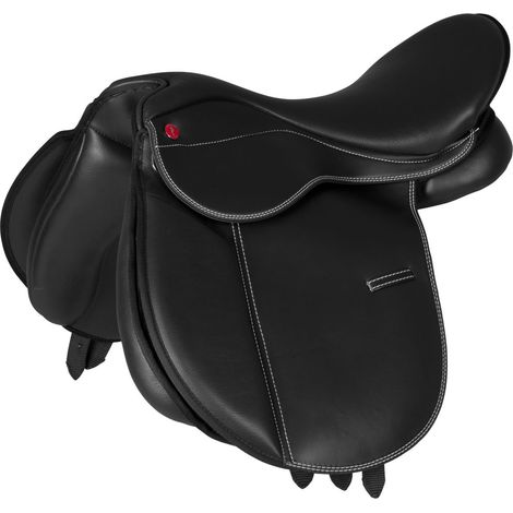 Misura 17" Nero PRO-LIGHT Sella completo MILANO in PU LEATHER cavallo (1/4)