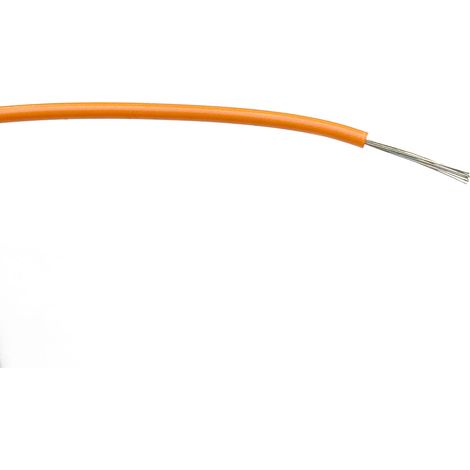 Fil électrique RS PRO BS4808 0,75 mm² 18, 1,5 kV c.a., PVC Orange, 100m ( Prix pour Bobine de 100 )
