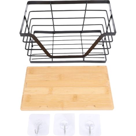 Étagère de rangement murale pour cuisine - résistant à la rouille, multifonction, finition brossée, angles arrondis de sécurité, installation rapide (1/5)