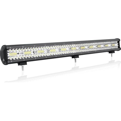79cm 31'' 660W Barre LED 4x4, Rampe LED 12V 24V Étanche Feu Antibrouillard Lumineuse Lampe D'éclairage pour Offroad Voiture Camion Tracteur Quad Véhicule Bateau, 6000K Blanc (1/5)