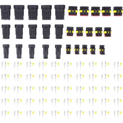 15 Kits Connecteurs Étanches Automobile Série 1.5 Bornes et Douilles Imperméables pour Câblage (1/5)