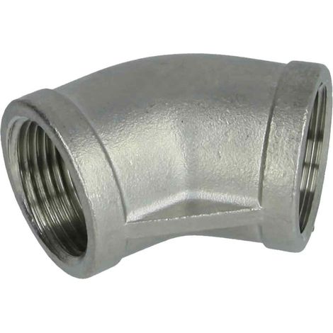 Coude inox 45°à visser FF1 1/2