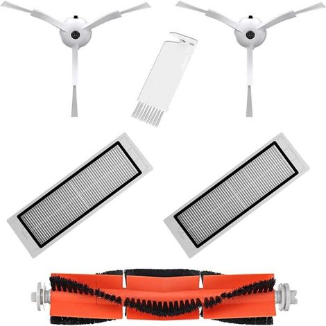 Pack Essentiel de pices de Rechange compatibles avec Xiaomi Mi Robot Vacuum 1 et 2 (Non MOP). Kit accessoires de Rechange pour Robot aspirateur Xiaomi Roborock S50 S51 (1/5)