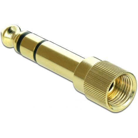 Delock Adaptador 6,35 mm estéreo macho a 3,5 mm estéreo hembra