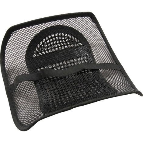 Support Lombaire - Coussin Ergonomique en Maille pour Siège de Bureau Fauteuil Roulant Siège Auto - Réglable avec Sangles Élastiques - 1 Pièce (1/5)