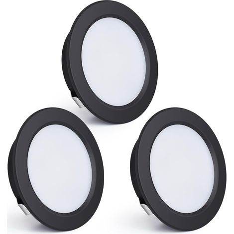 Spots LED Encastrables 230V, 4W 440LM Spots de Plafond 16mm Ultra-Plats 4000K Blanc Neutre Trou de Perçage 55-60mm pour Cuisine, Salon, Chambre, Blanc, Lot de 3 (1/5)
