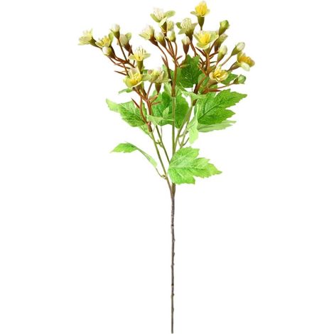 Tiges de fleurs de jasmin artificielles en soie de 50 cm pour décoration d'intérieur, mariage, centre de table, bureau, fête, arrangement floral violet, rose, vert, bleu (vert) (1/5)