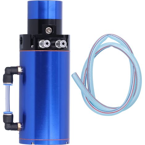 Universeller Ölabscheider mit Entlüftungsbehälter und Manometer (0–14 PSI), blau, für Motoren (1/5)