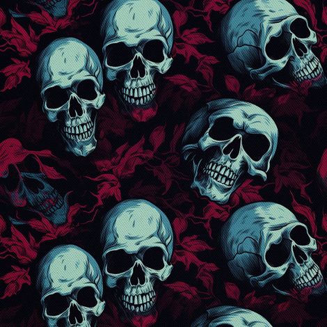 Tela decorativa para exteriores Oxford - Motivo de calavera I DX4470 (1/5)