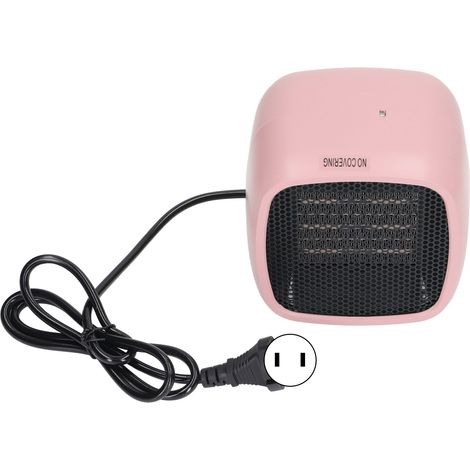 Radiateur électrique portable de bureau PTC céramique chauffage rapide petit espace pour maison chambre bureau prise US 110V rose (1/5)
