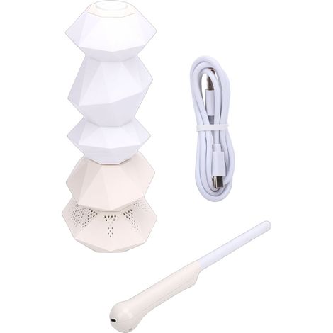 Enceinte Bluetooth Lampe de Chevet d'Ambiance Multicolore Changeante Rotative 360° avec Télécommande Baguette pour Déco Maison (1/5)