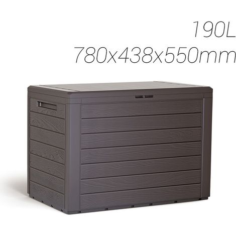 Baúl mediano marrón 78x44x55 cm 190 l