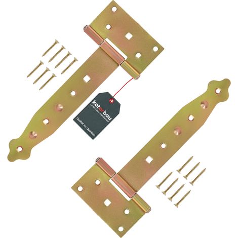 KOTARBAU® Cerniera per Cancello T 200 mm (7,87 pollici) 2pz serratura cancelletto chiusura porta portile persiane perno cardine (1/4)