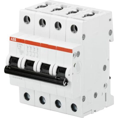 Disjoncteur S204L 4P 10A Courbe D Raccordement à vis - 6KA (4Modules) 2CDS244701R0101 ABB 350461