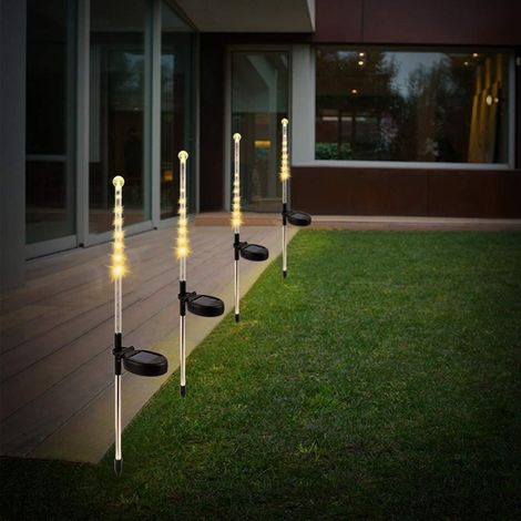 Lot de 2 guirlandes lumineuses solaires à effet pluie de météores avec 25 LED (résistantes à l'eau). (1/5)