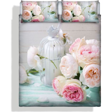 Parure Housse de Couette, 100% Coton, crème, 2 Personnes, 250 x 250 x 2 cm (1/2)
