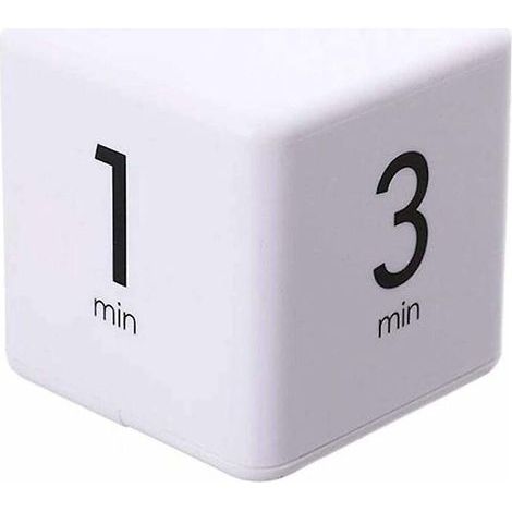 Kitchen Timer Cube Timer Stopwatch and Countdown Timer for Cooking Training Cooking Classes White LED Display (1/5)